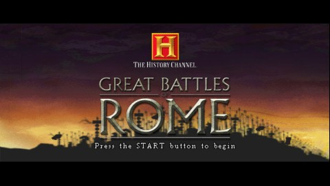 History Channel: Great Battles of Rome title screen for PSP